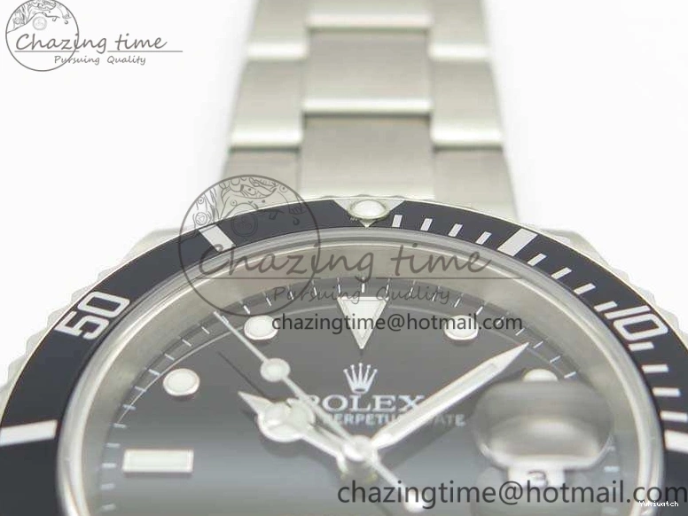 SH3135 Rehaut Black On Edition 16610 SS 1:1 Bracelet LN No Best JF Engraving Submariner 0331